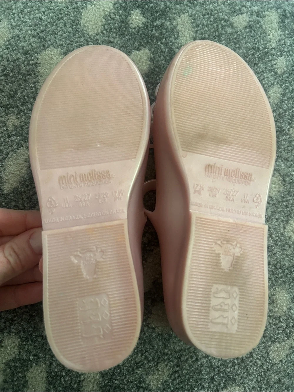 Mini Melissa Pink Jelly Mary Jane’s with butterfly